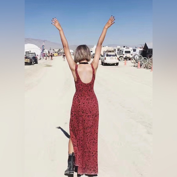 Free People Women’s Button Front Maxi Dress with Tank Top Bodice Size XS - Picture 7 of 7